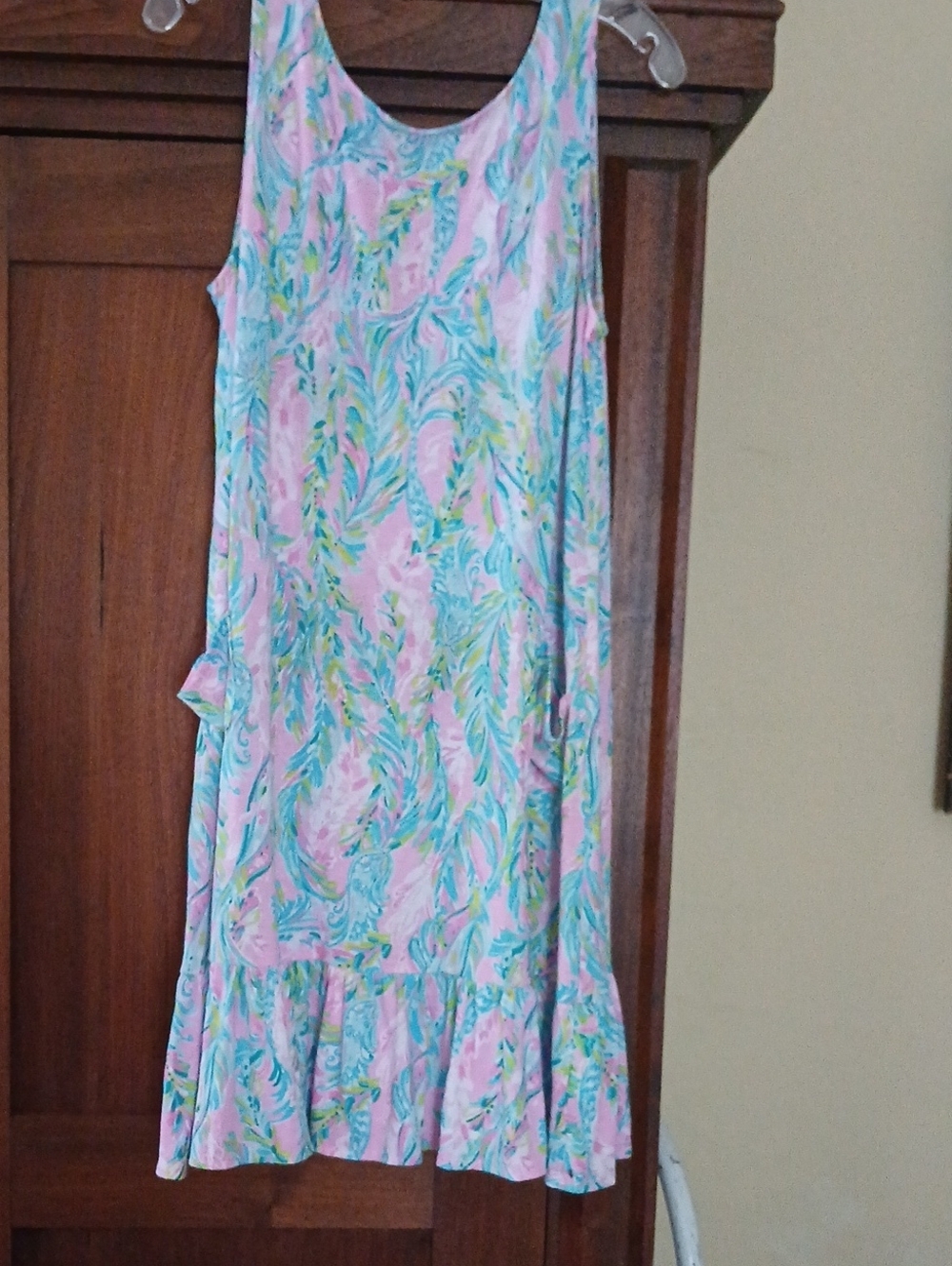 Lilly Pulitzer Pastel Pink Tropical Print  Dress I